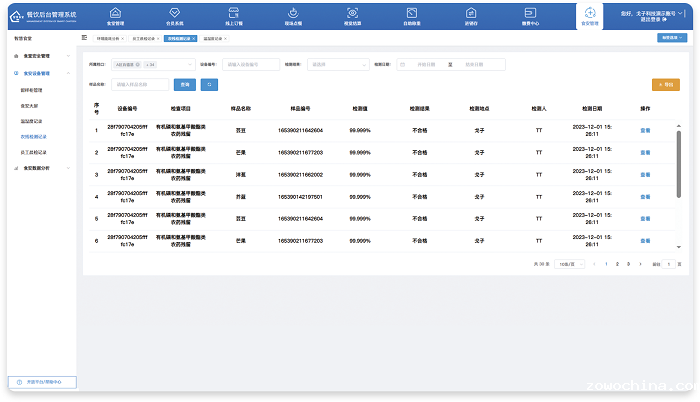 食品检测管理系统 食品检测管理系统